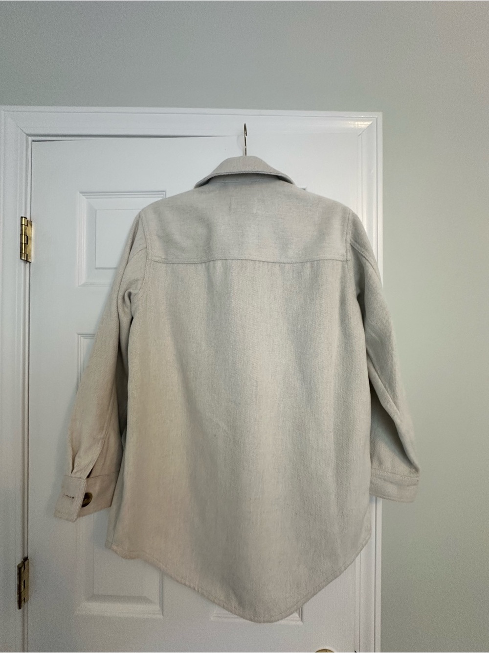 Old Navy Cream Button-Front Shacket - Picture 2 of 3